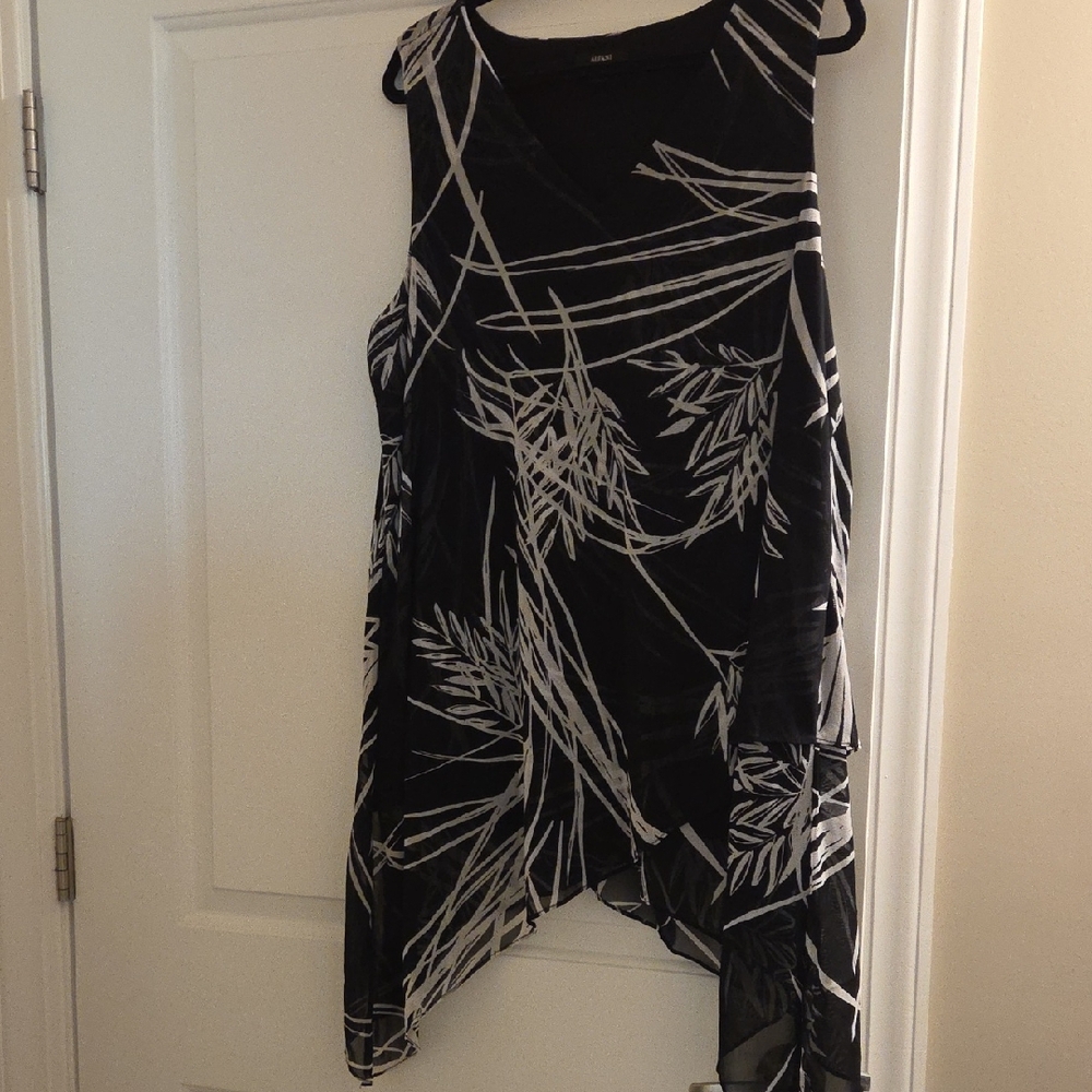 Alfani Black and White Asymmetrical Dress